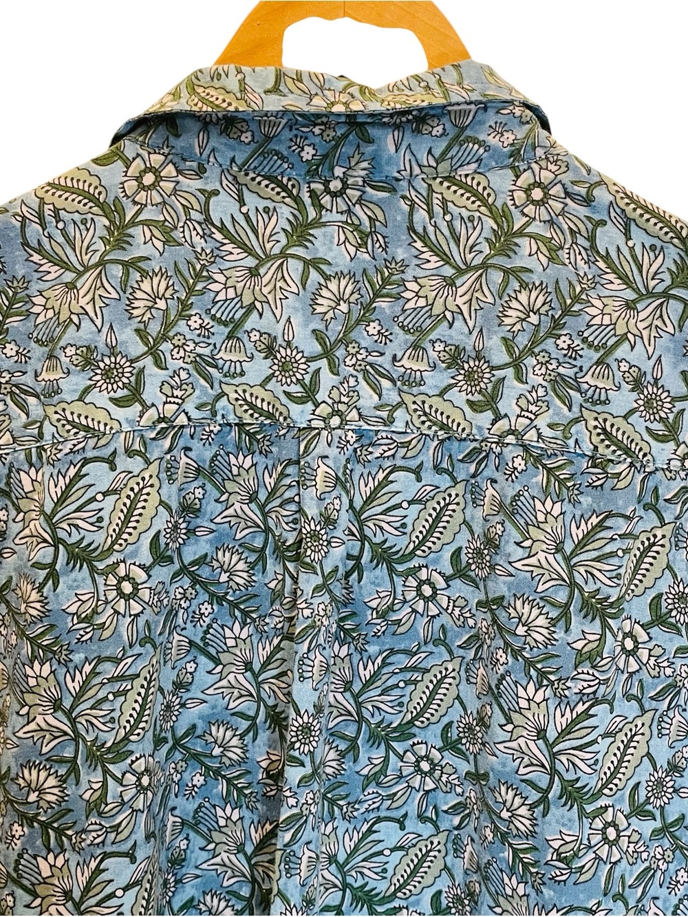 NATURAL LIFE Drew Blue Green Floral Button-Up Maxi Shirt Dress Sz L/XL - Picture 8 of 12